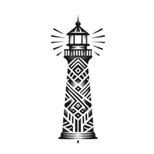 Lighthouse In Polynesian Lines