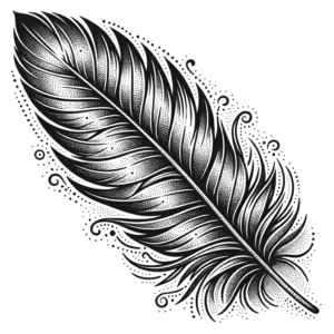 Little Feather With Tiny Dots