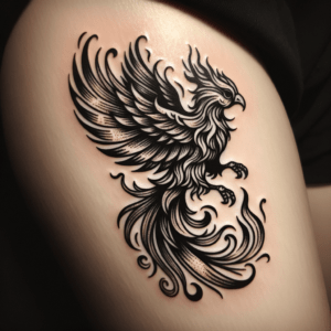 Little Phoenix With Flames