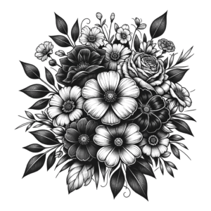 Lovely Fine Line Flower Bouquet