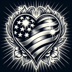 Luminous Classic Americana Heart