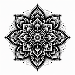 Mandala In A Dotwork Tattoo Style