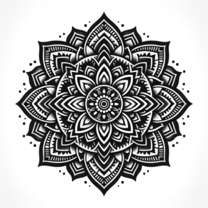 Mandala In Minimalist Tattoo Design