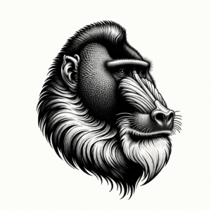 Mandrill In Realism Lines