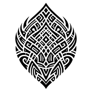 Map Depicted In A Tribal Tattoo