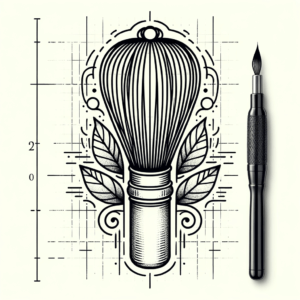 Matcha Whisk In Japanese Tattoo Style