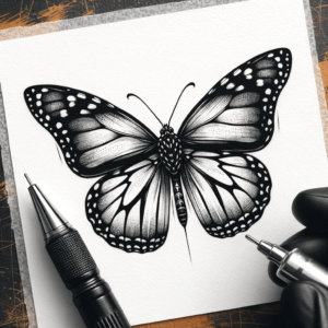 Mexican Tattoo Design Of A Monarch Butterfly