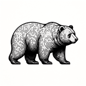 Micro Realism Bear Tattoo Design