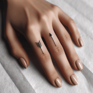 Minimalist Arrow On The Ring Finger