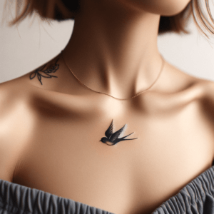 Minimalist Bird In Flight