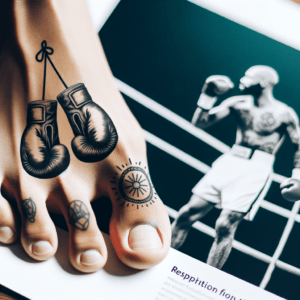 Minimalist Boxing Gloves On The Big Toe
