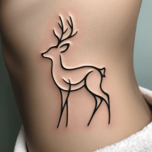 Minimalist Deer Tattoo