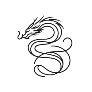 Minimalist Dragon In A Single Line