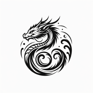 Minimalist Dragon With Subtle Details
