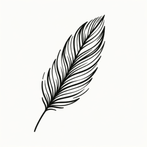 Minimalist Feather In A Single Line