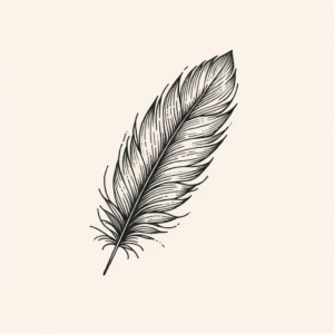 Minimalist Feather With Subtle Details