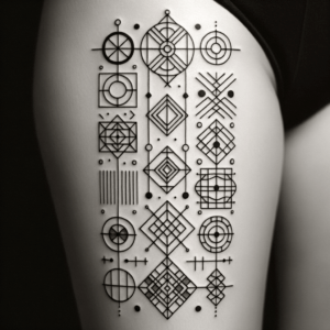 Minimalist Geometric Pattern Tattoo