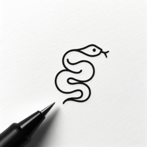Minimalist Geometric Snake Tattoo