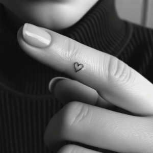 Minimalist Heart On The Pinky
