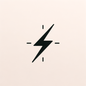 Minimalist Lightning Bolt