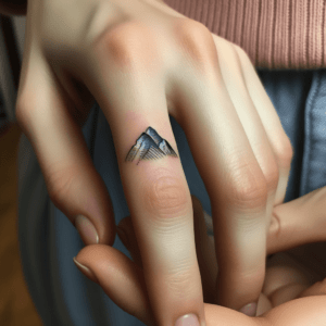 Minimalist Mountain On The Thumb