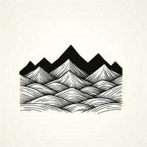 Minimalist Mountain Range Tattoo