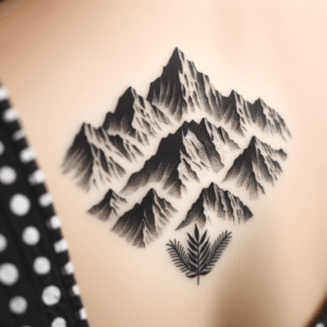 Minimalist Mountain Range With Peaks