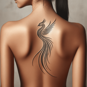 Minimalist Phoenix With Streamlined Body