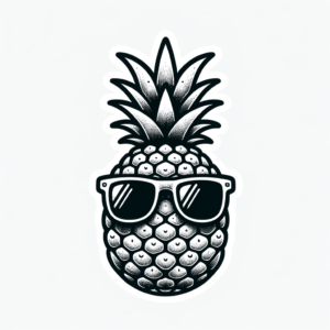 Minimalist Pineapple With Sunglasses