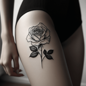 Minimalist Rose Outline