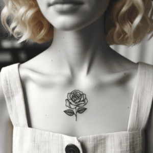Minimalist Rose Outline