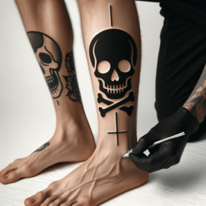 Minimalist Skull With Crossbones