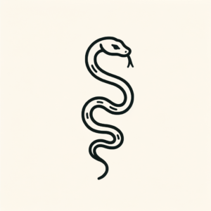 Minimalist Snake With Clean Lines