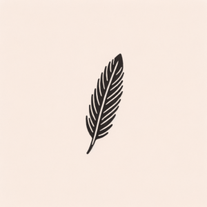 Minimalist Stick And Poke Feather