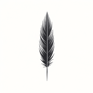 Minimalist Stick And Poke Feather