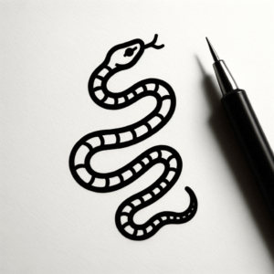 Minimalist Stick And Poke Snake