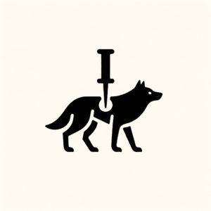 Minimalist Stick And Poke Wolf