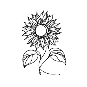 Minimalist Sunflower In A Single Line