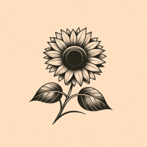 Minimalist Sunflower With Subtle Details
