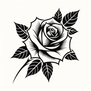 Minimalist Tattoo Stencil Design