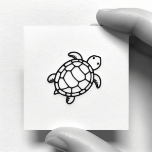 Minimalist Turtle Tattoo