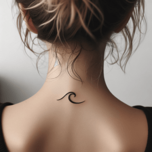 Minimalist Wave On The Nape