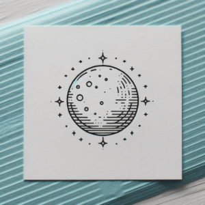 Moon Depicted In A Simple Tattoo