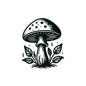 Mushroom Depicted In An Ignorant Style Tattoo