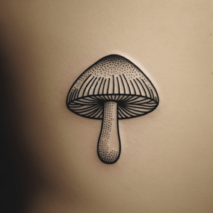 Mushroom In Blackout Lines