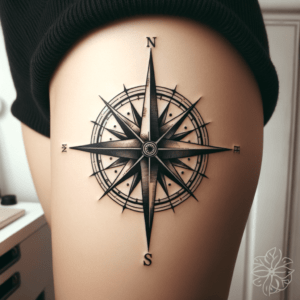 Neo-Traditional Compass Rose