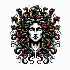 Neo-Traditional Medusa With Rich Colors