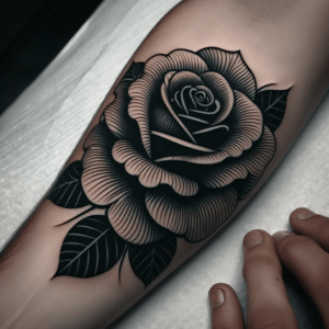 Neo-Traditional Rose
