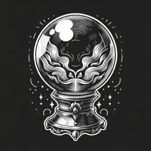 Neo Traditional Tattoo Design Of A Crystal Ball