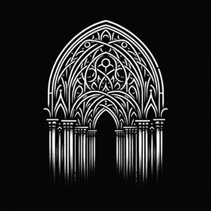 Neo Traditional Tattoo Design Of A Gothic Arch